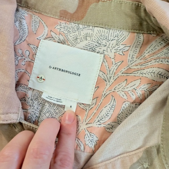 Anthropologie Lida Pink and Tan Camo Utility Jacket | Small - Picture 6 of 6